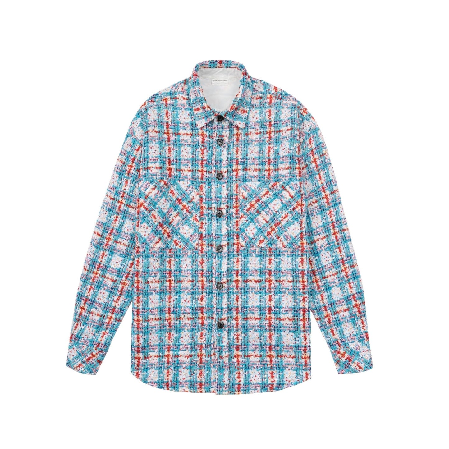 Charlie Luciano Tweed Overshirt Blue