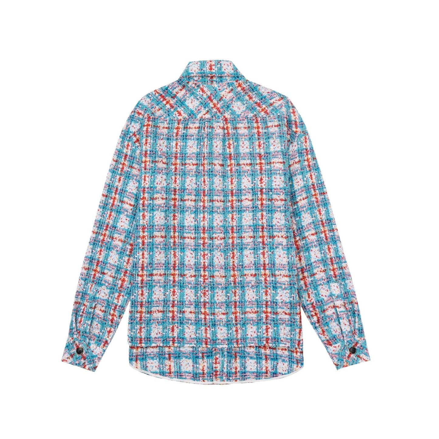 Charlie Luciano Tweed Overshirt Blue