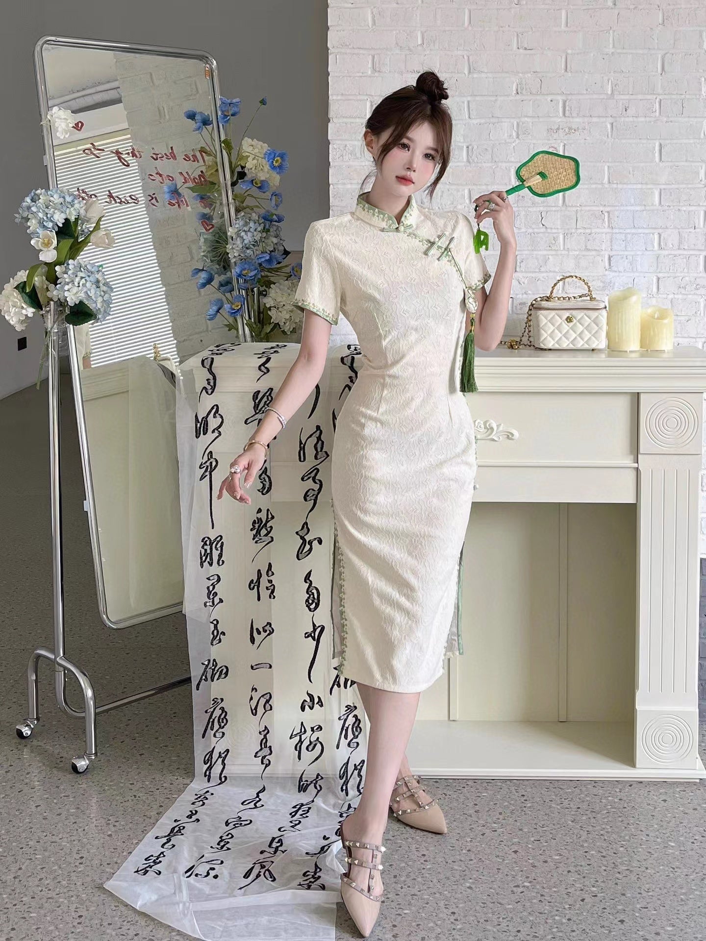 Aimme Sparrow Chinese Style Cheongsam Dress