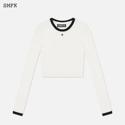 SMFK College Classic Woolen Sweater White