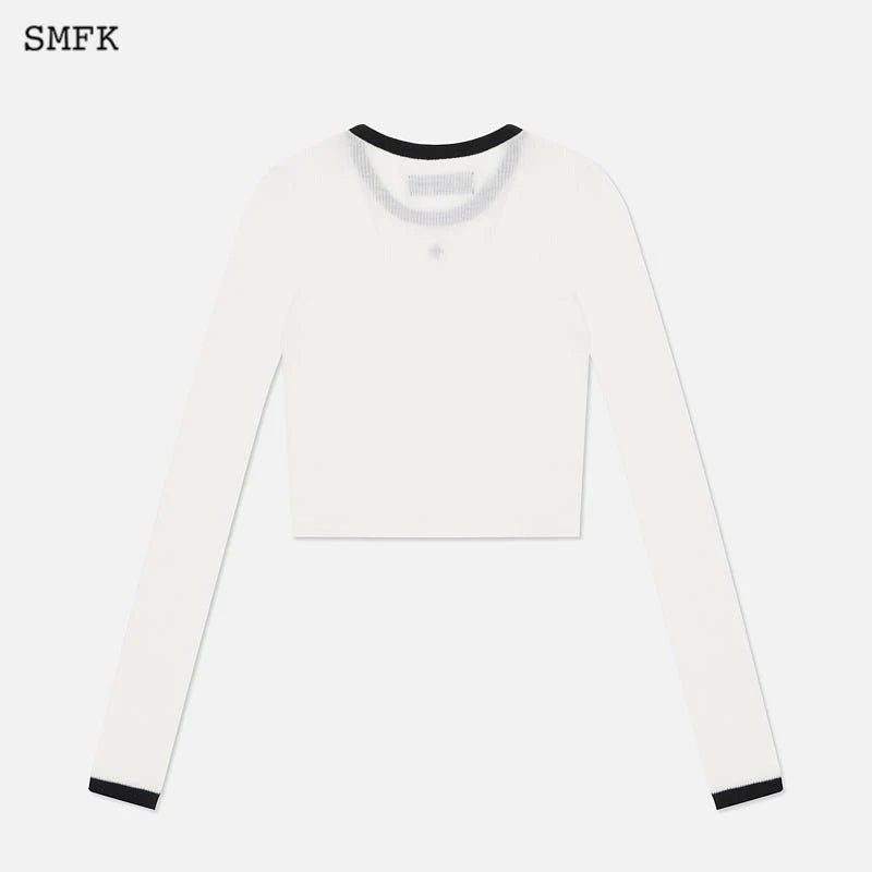 SMFK College Classic Woolen Sweater White