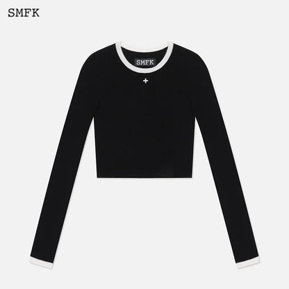 SMFK College Classic Woolen Sweater Black