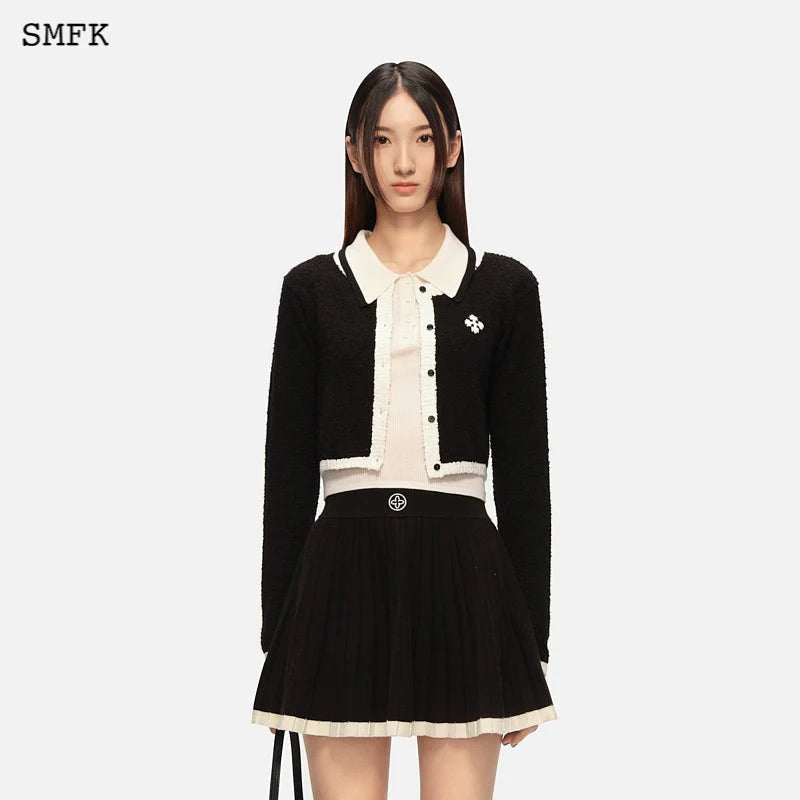 SMFK College Classical Knitted Short Cardigan