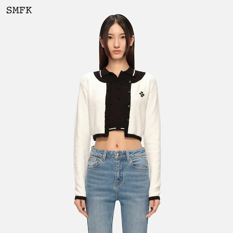 SMFK College Classical Knitted Short Cardigan