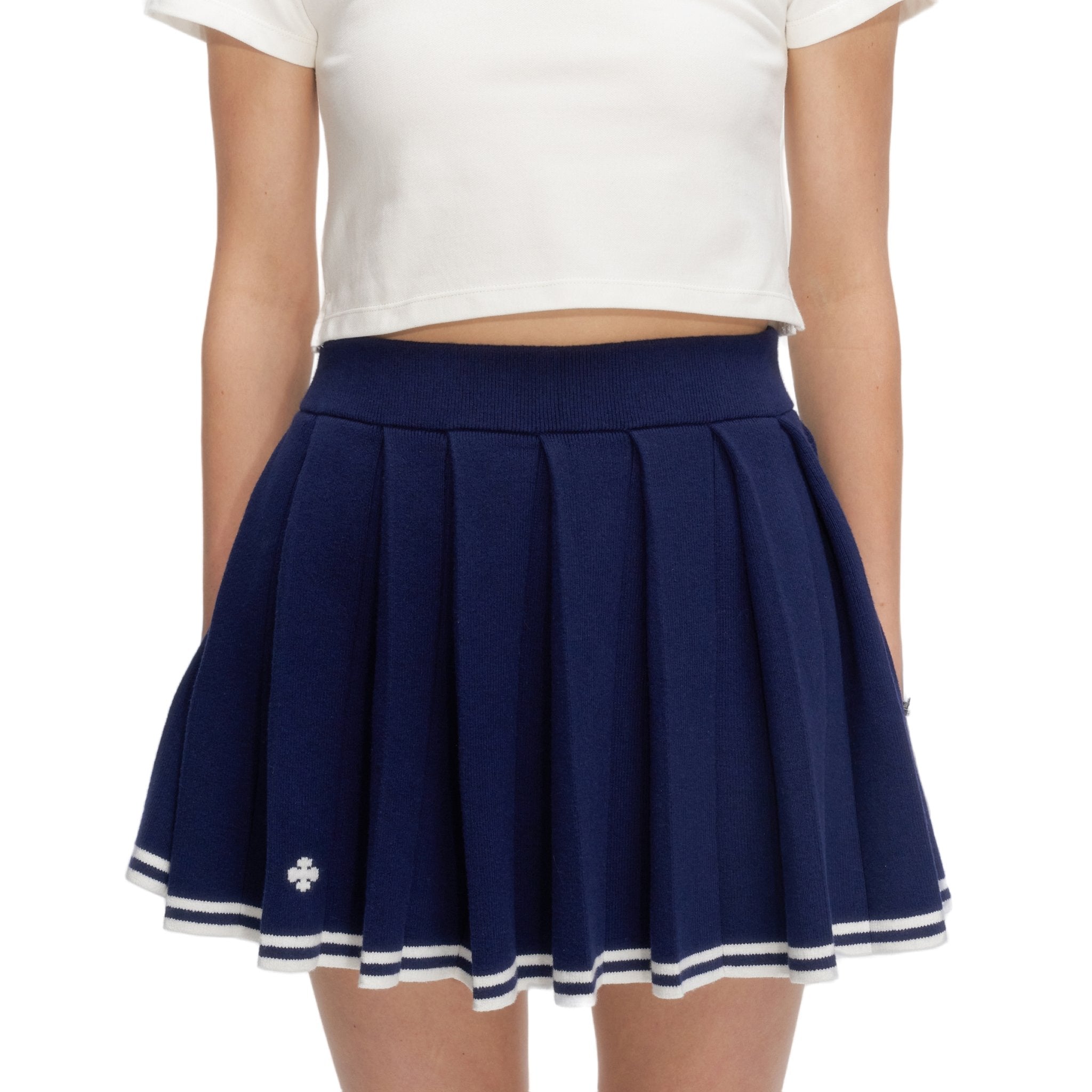 SMFK Compass Academy Navy Cashmere Pleated Skirt – Fixxshop