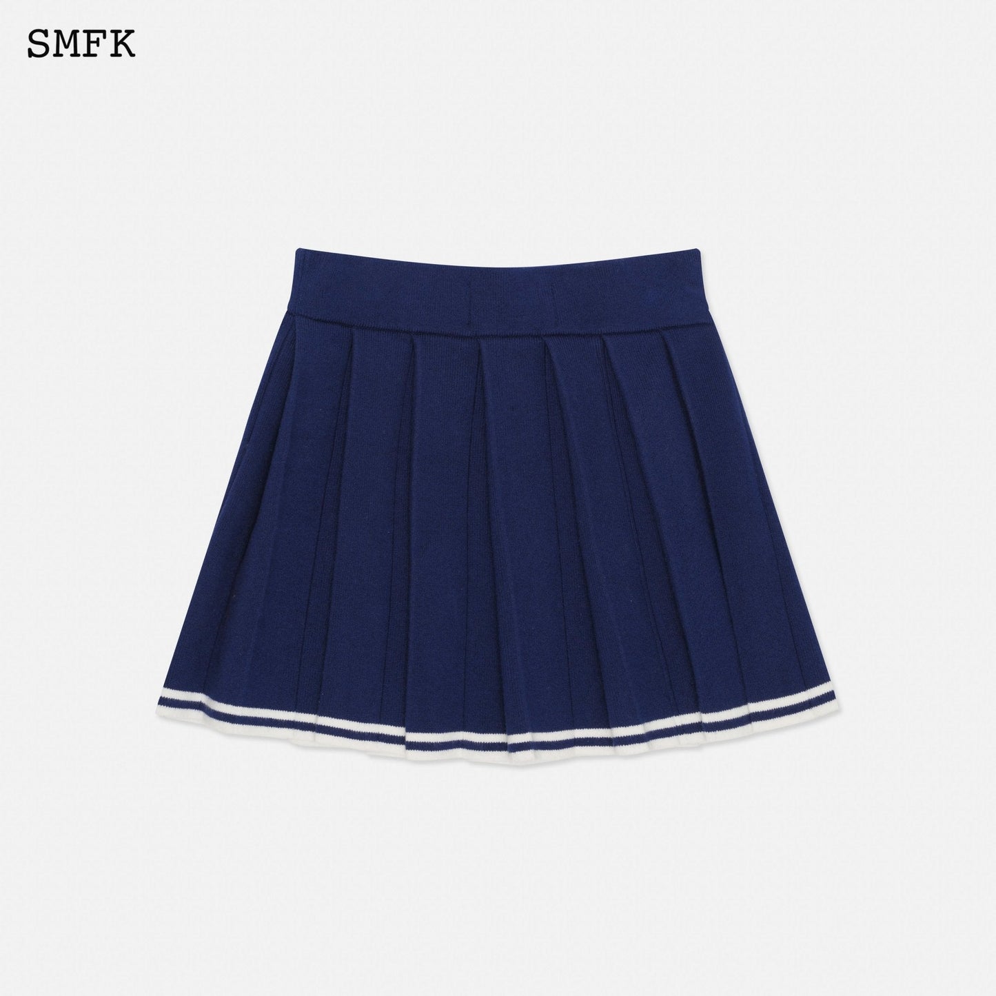 SMFK Compass Academy Navy Cashmere Pleated Skirt