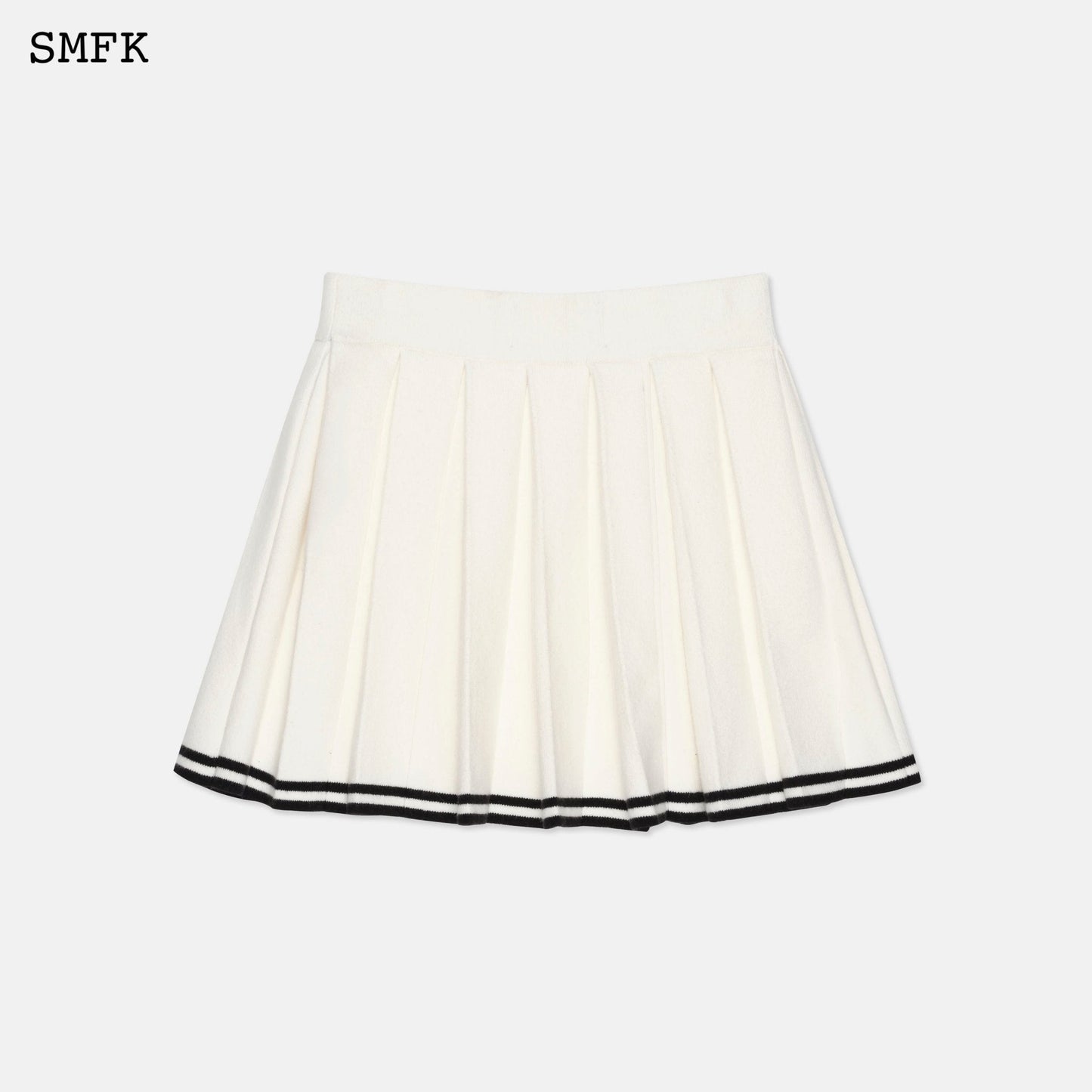 SMFK Compass Academy White Cashmere Pleated Skirt