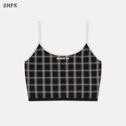 SMFK Compass Black Checkered Knitted Vest