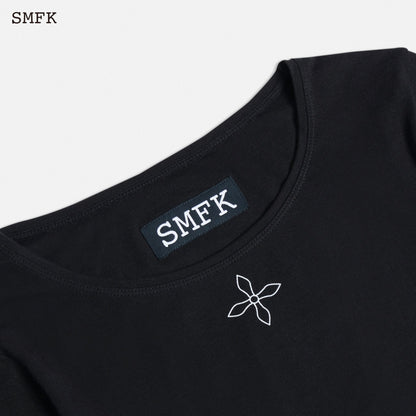 SMFK Compass Black Night Flower Dance Fleece Midnight Black - Fixxshop