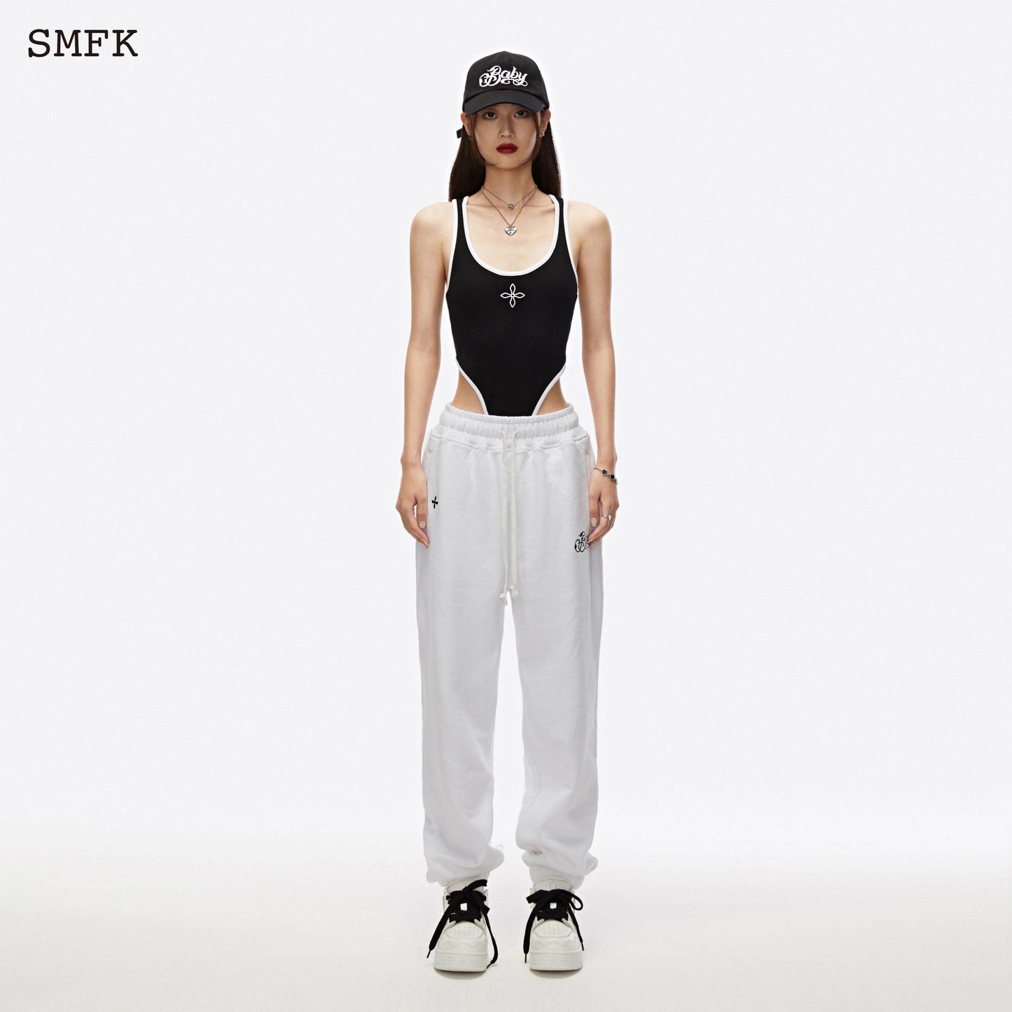 SMFK Compass Black Night Flower One-piece Dance Vest Midnight Black - Fixxshop