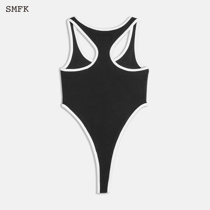 SMFK Compass Black Night Flower One-piece Dance Vest Midnight Black - Fixxshop