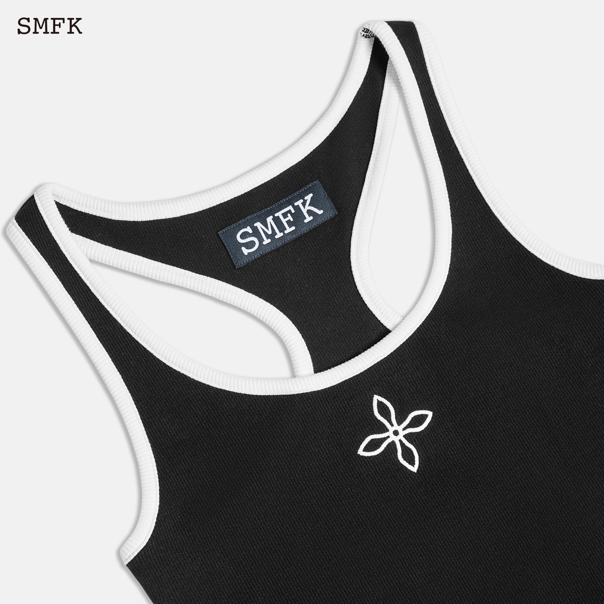 SMFK Compass Black Night Flower One-piece Dance Vest Midnight Black - Fixxshop