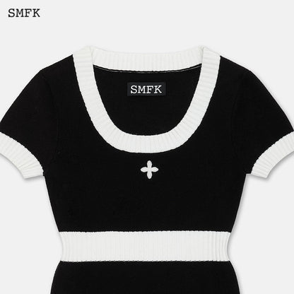 SMFK Compass Classic Cashmere Knit Dress Black - Fixxshop