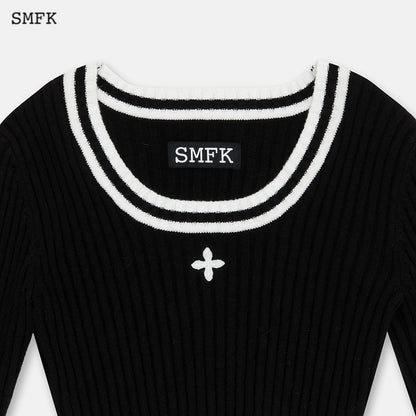 SMFK Compass Classic Cashmere Short Sweater Black - Fixxshop