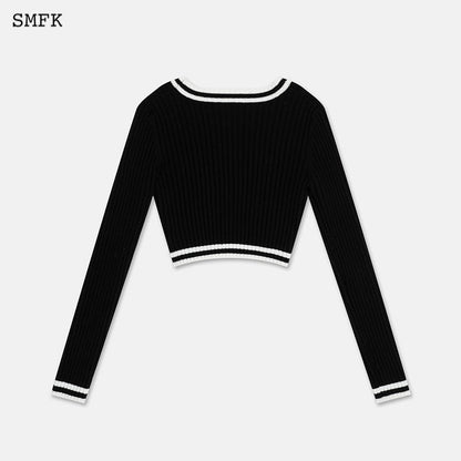 SMFK Compass Classic Cashmere Short Sweater Black - Fixxshop