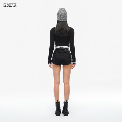 SMFK Compass Classic Cashmere Short Sweater Black - Fixxshop