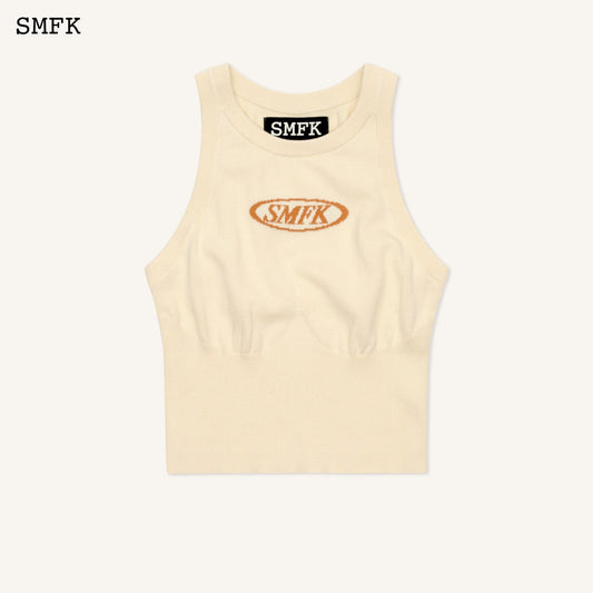 SMFK Compass Cream Vintage Vacation Knitted Vest