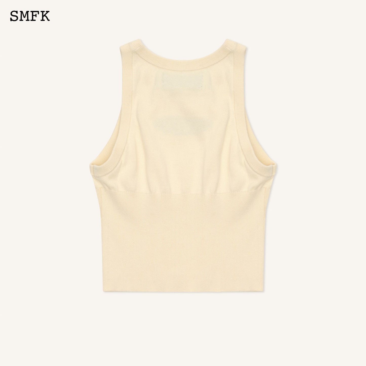 SMFK Compass Cream Vintage Vacation Knitted Vest