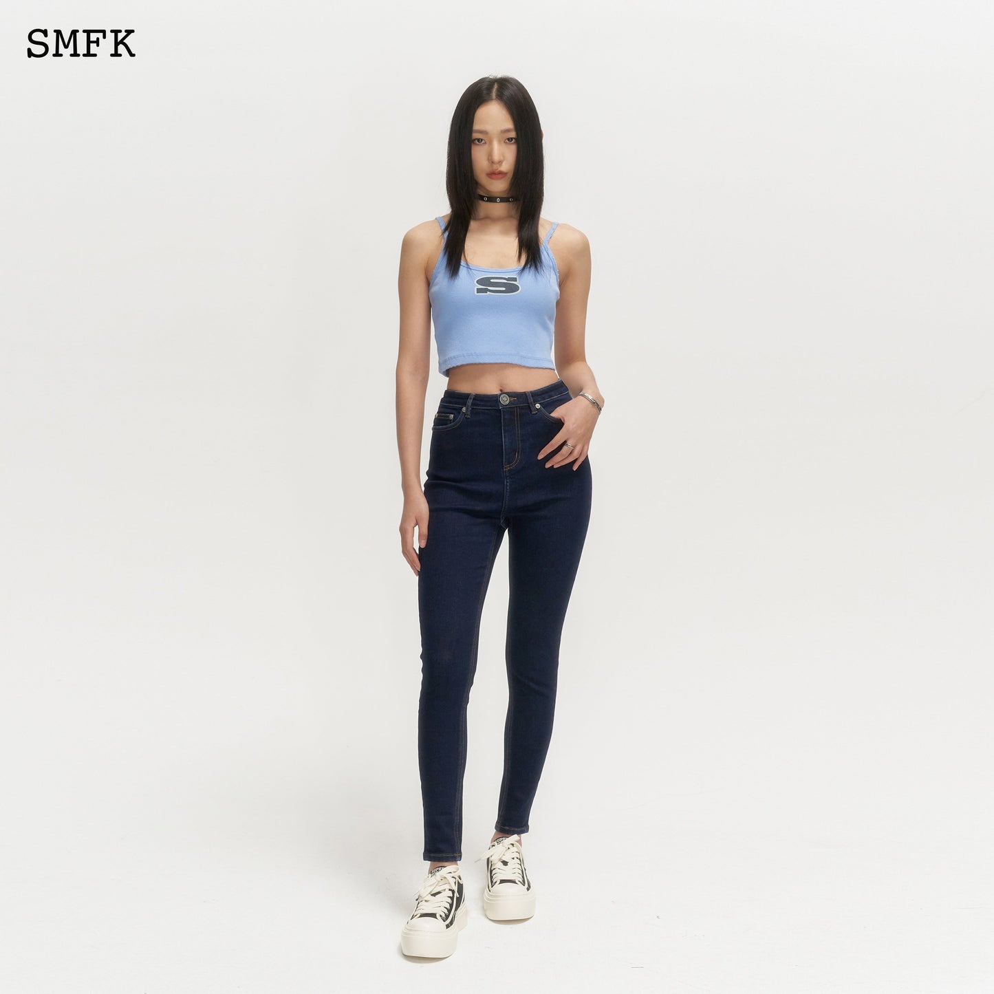 SMFK Compass High Waist Navy Jeans