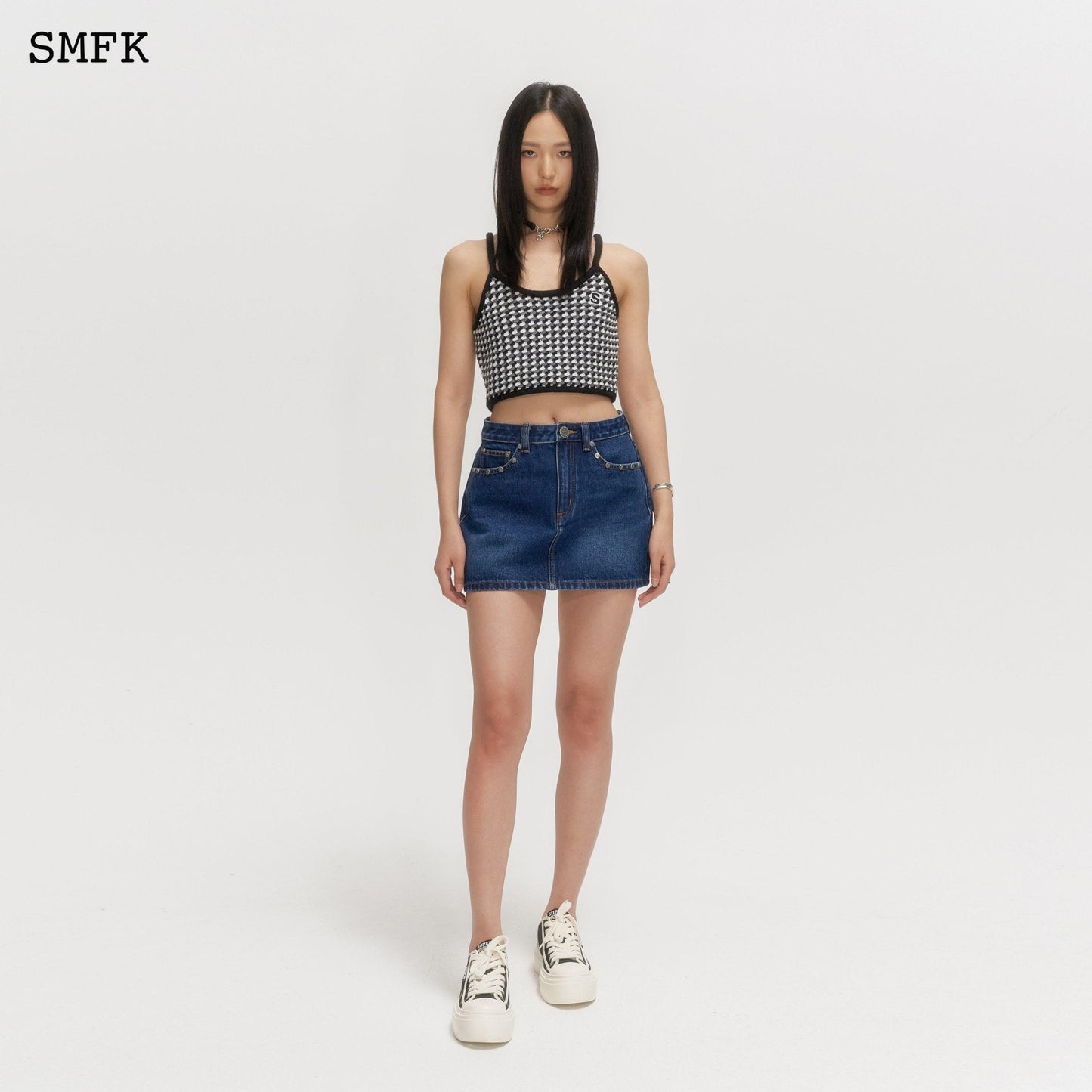 SMFK Compass Houndstooth Knitted Vest