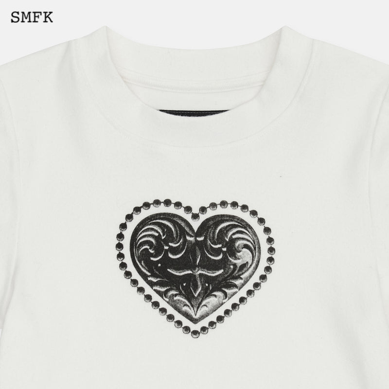 SMFK Compass Love Sculpture Short Body Tee White - Fixxshop