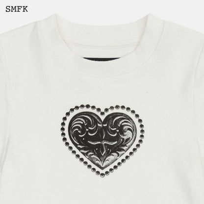 SMFK Compass Love Sculpture Short Body Tee White - Fixxshop