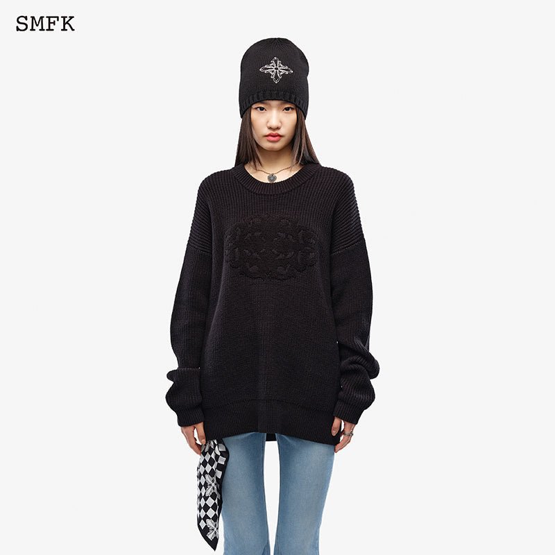 SMFK Compass Maze Knit Sweatshirt - Fixxshop