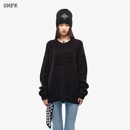 SMFK Compass Maze Knit Sweatshirt - Fixxshop