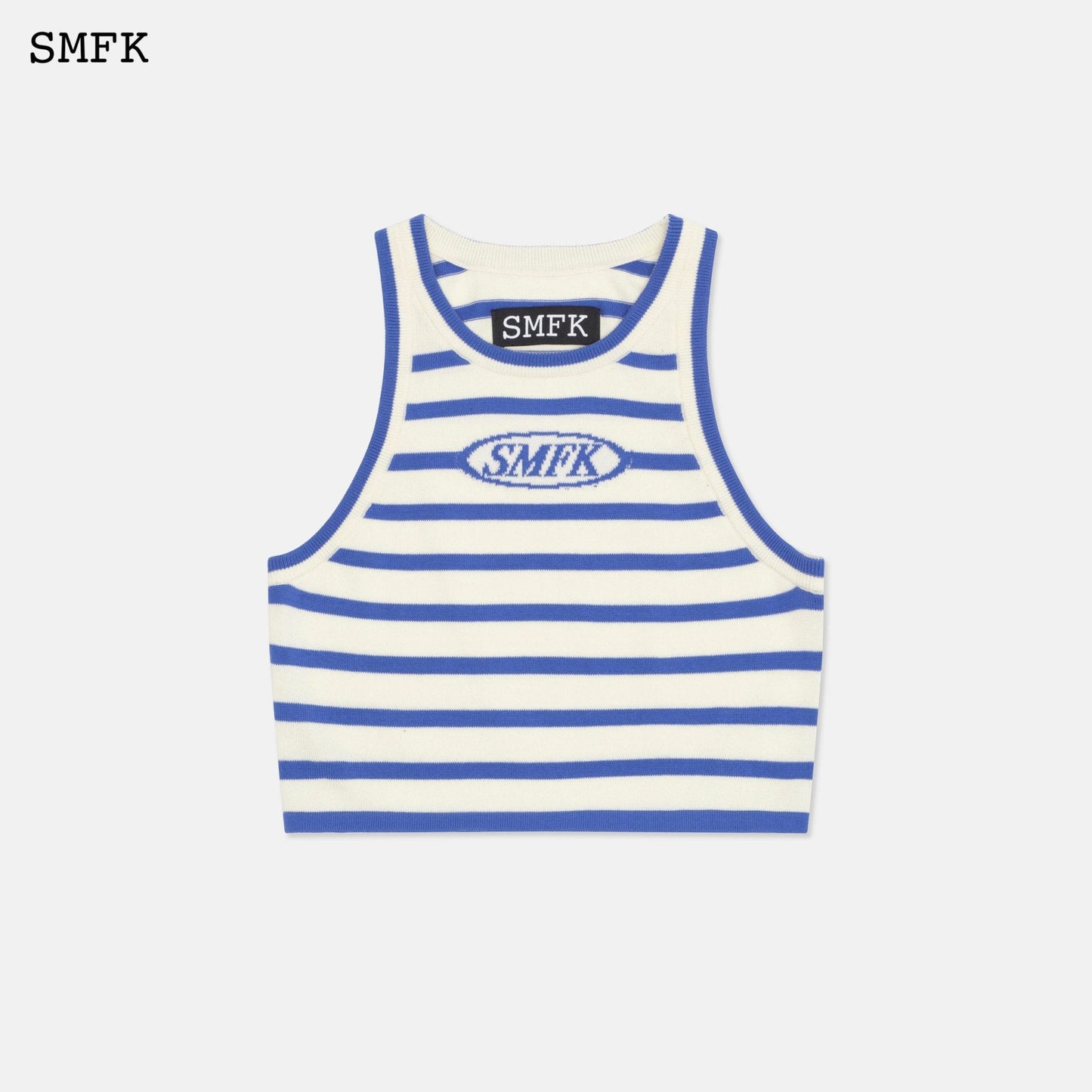 SMFK Compass Pima Cotton Blue Stripe Vest