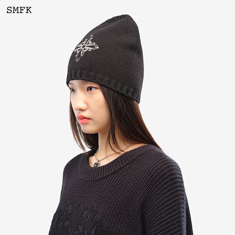 SMFK Compass Sheep Woolen Hat Black - Fixxshop