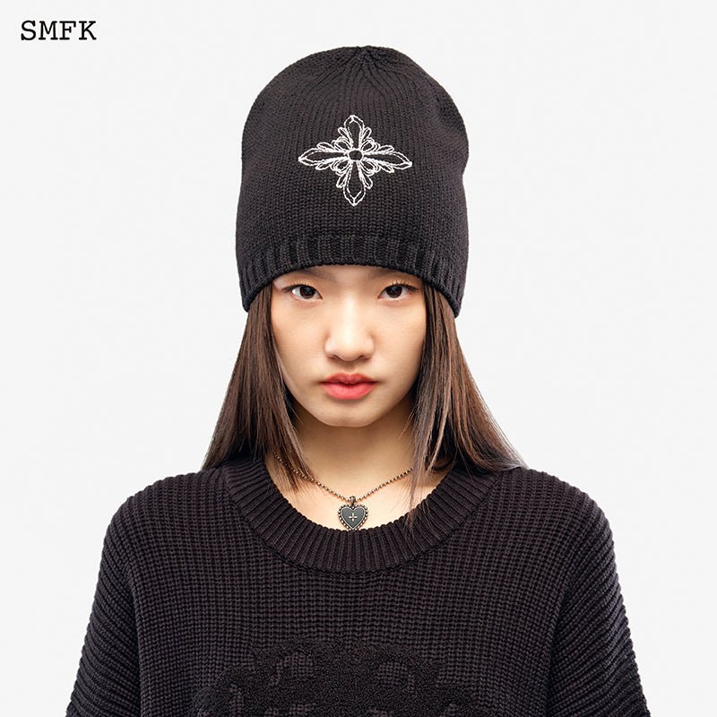 SMFK Compass Sheep Woolen Hat Black - Fixxshop