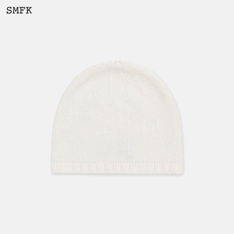 SMFK Compass Sheep Woolen Hat White - Fixxshop