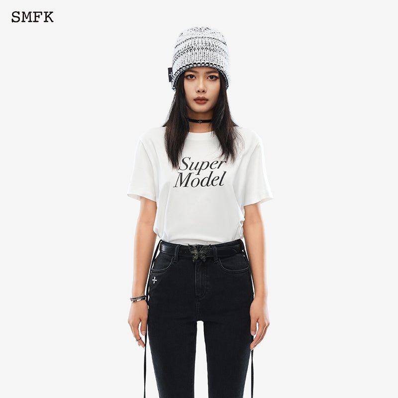 SMFK Compass Super Model Slim Tee White - Fixxshop