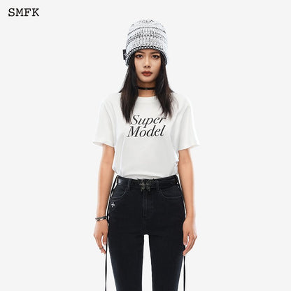 SMFK Compass Super Model Slim Tee White - Fixxshop