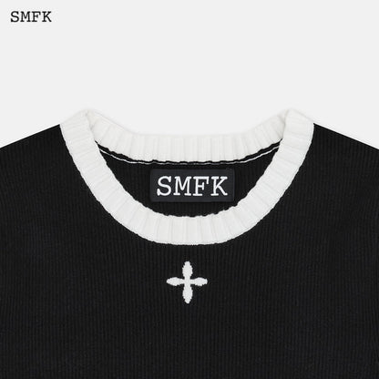 SMFK Compass Vintage Knit Tee Black - Fixxshop