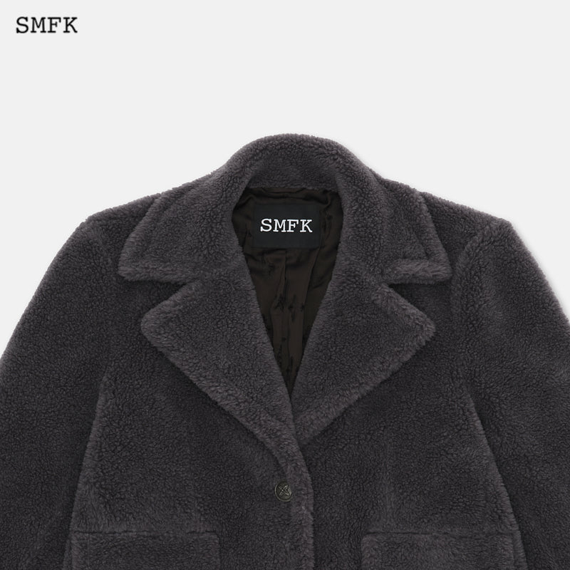 SMFK Compass Vintage Wool Military Coat Grey - Fixxshop