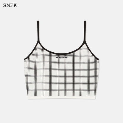 SMFK Compass White Checkered Knitted Vest