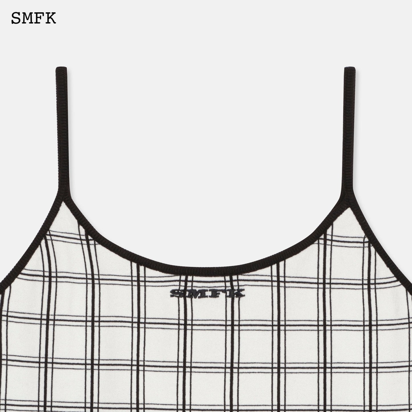 SMFK Compass White Checkered Knitted Vest