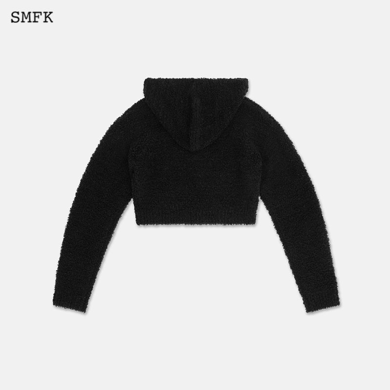 SMFK Compass Wool Knit Short Hoodie