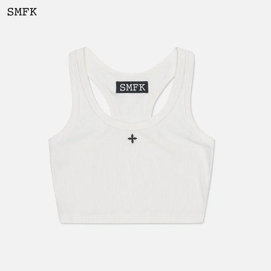 SMFK Crucifix Vintage Vest Snowy Mountain White