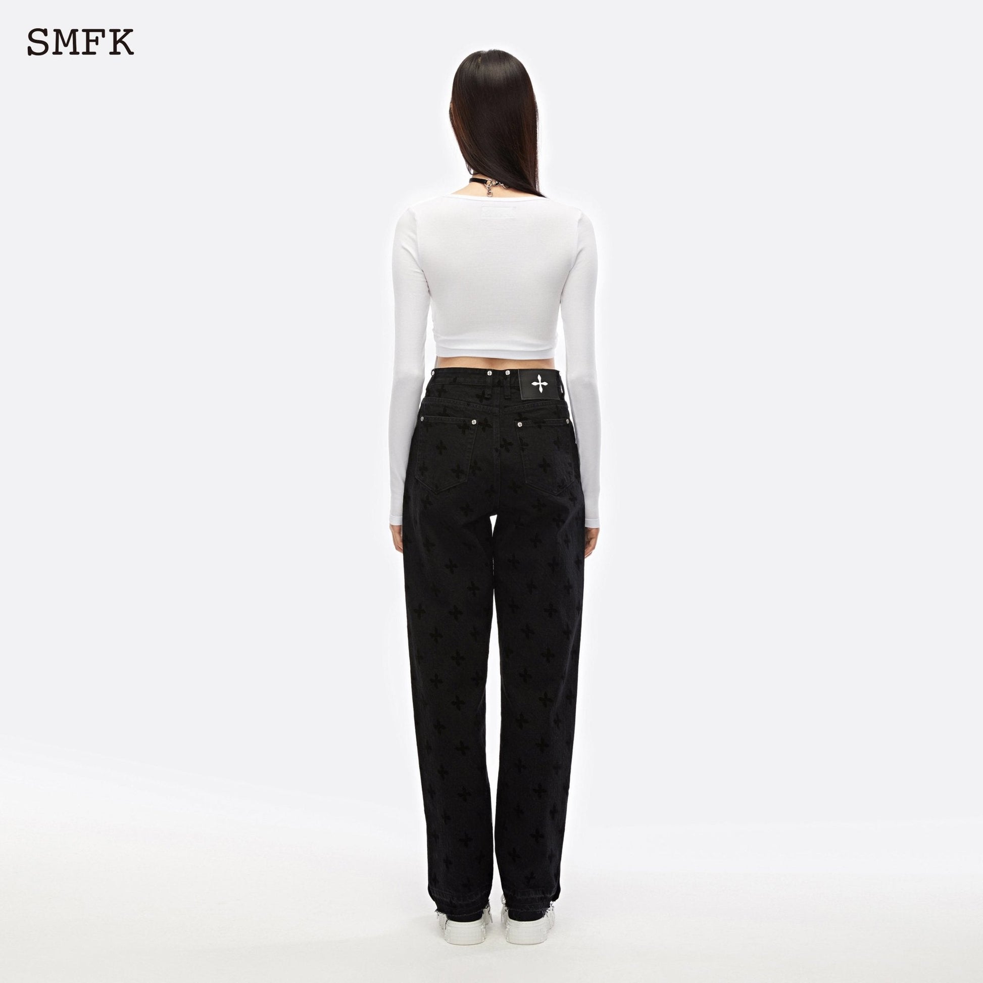 SMFK Dancer Dark Dance Group Shutter Top Sky White - Fixxshop