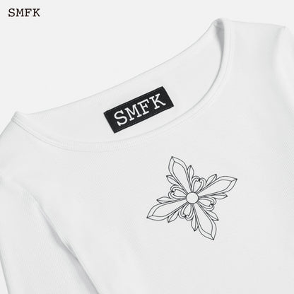 SMFK Dancer Dark Dance Group Shutter Top Sky White - Fixxshop