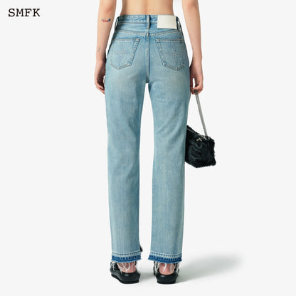 SMFK Dancer Straight Leg Jeans Blue - Fixxshop