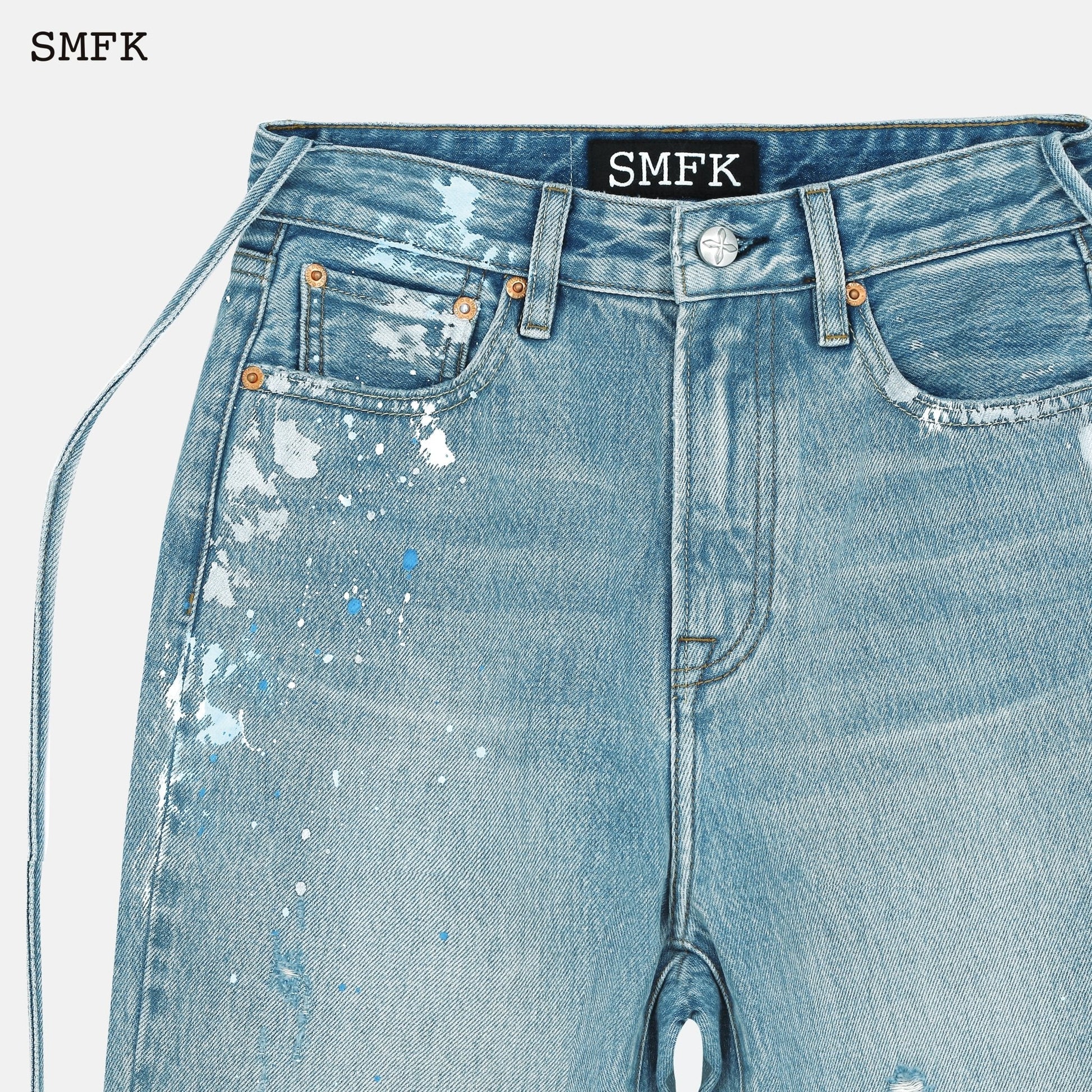 SMFK Dancer Straight Leg Jeans Blue - Fixxshop