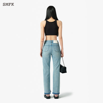 SMFK Dancer Straight Leg Jeans Blue - Fixxshop