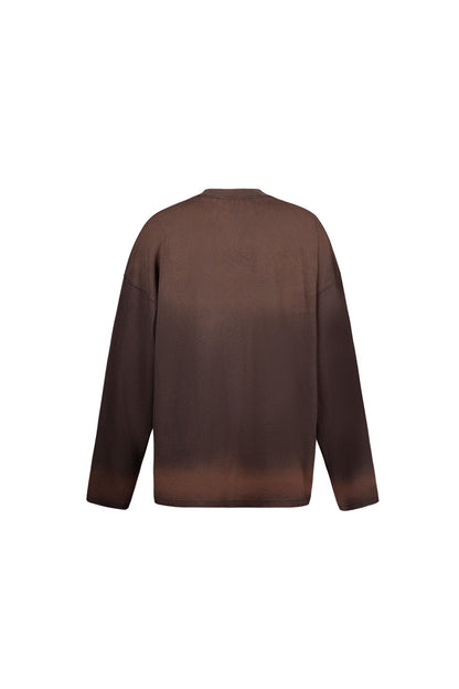 Ann Andelman Dark Brown Dirtyfit Style Vintage Long Sleeve Shirt