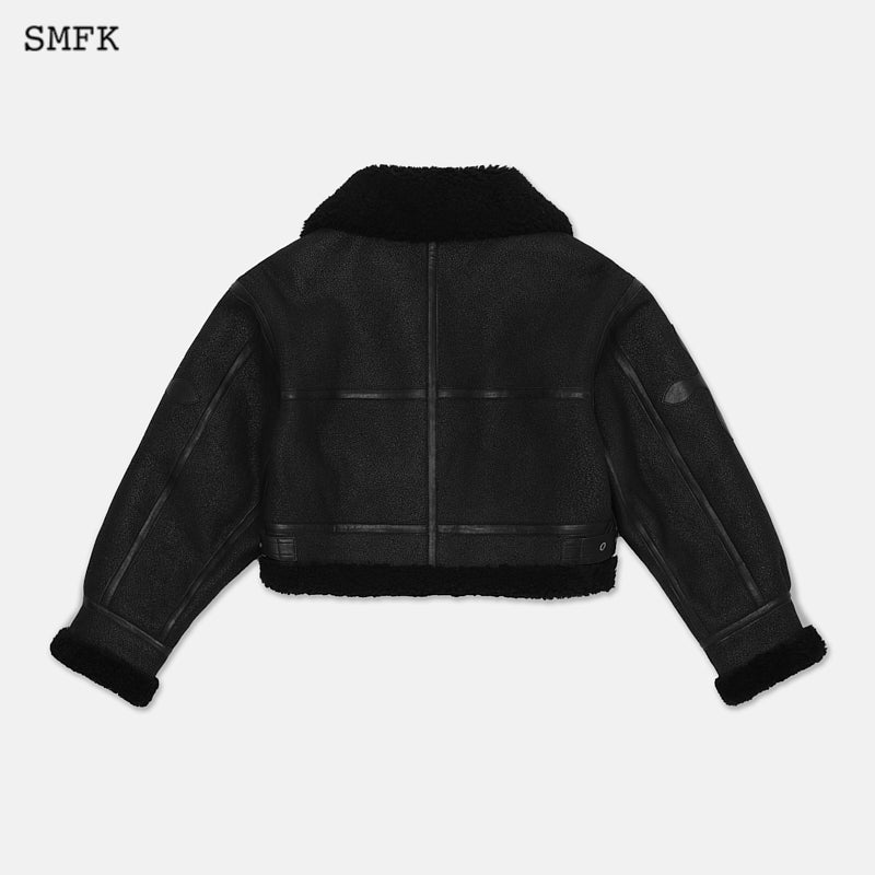 SMFK Fancy Arm Fur Aviator Jacket - Fixxshop