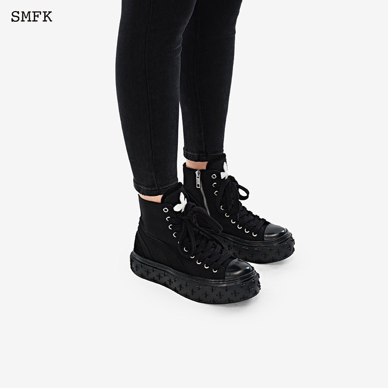 SMFK Garden Retro High Top Skate Shoe Black - Fixxshop