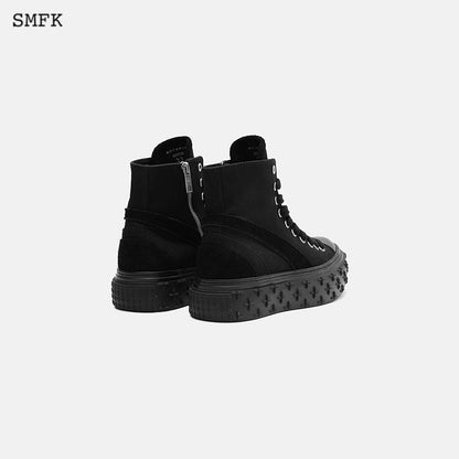 SMFK Garden Retro High Top Skate Shoe Black - Fixxshop