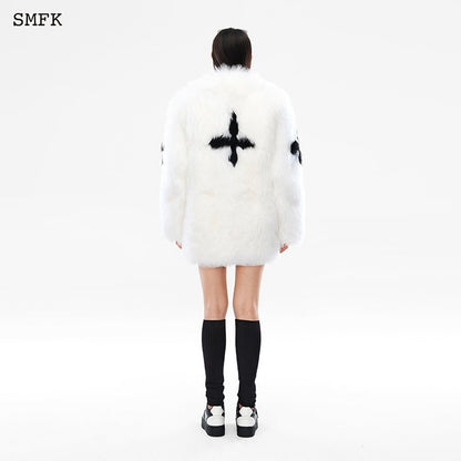SMFK Gemini Flower Arm Fur Suit White - Fixxshop
